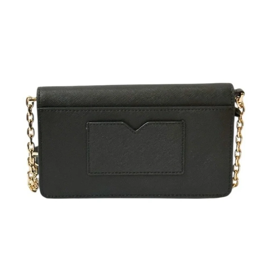 Michael‎ Kors Small Saffiano Leather Envelope Crossbody/Clutch Bag Black NWT